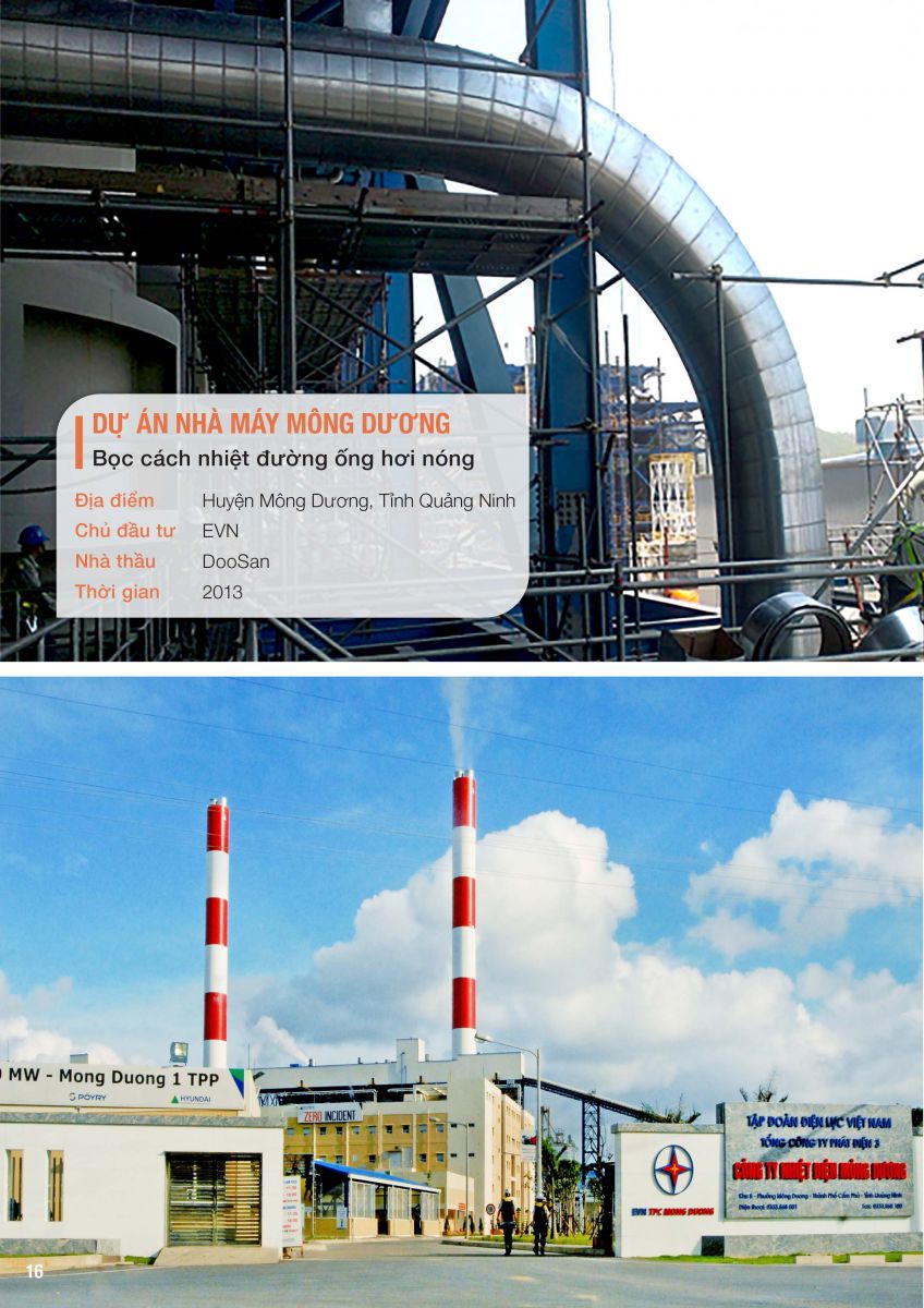 Dự án cách nhiệt nhà máy Mông Dương - Phú Khang Tech